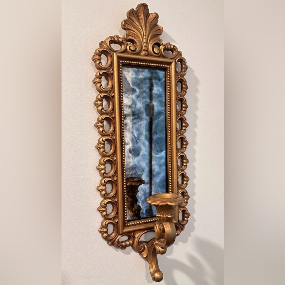 Vintage 1960s mirror sconce